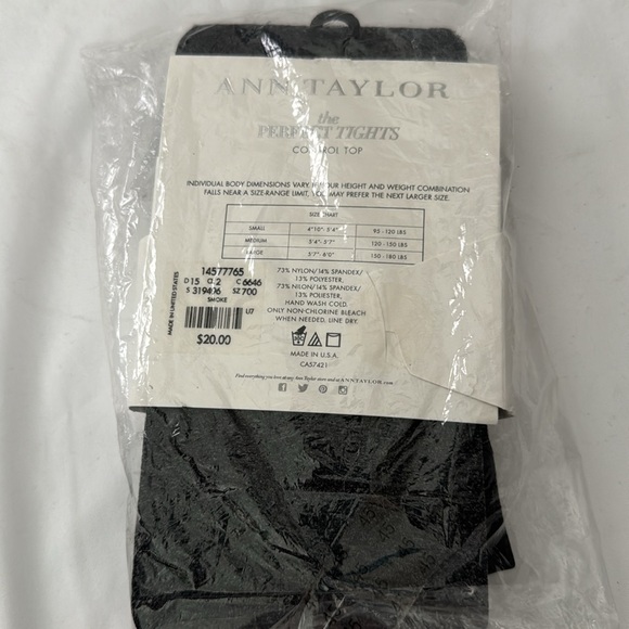 Ann Taylor Size Medium The Perfect Tights Control Top in Smoke - Picture 3 of 3